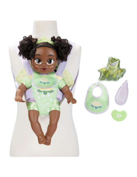 Muñeca Bebé Tiana Deluxe Disney con Transportador y Amigo