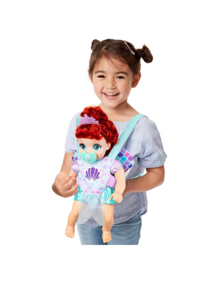 Muñeca Bebé Ariel Princesa Disney Deluxe con Transportador