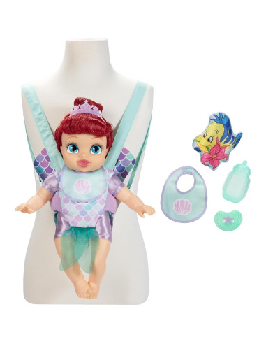 Muñeca Bebé Ariel Princesa Disney Deluxe con Transportador