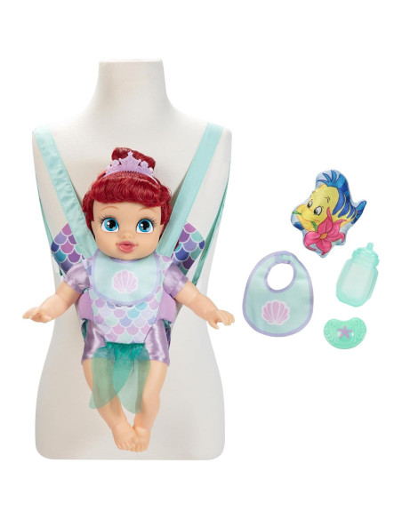 Muñeca Bebé Ariel Princesa Disney Deluxe con Transportador