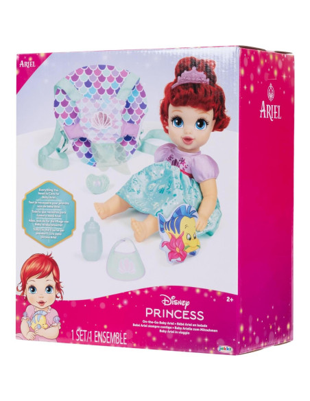 Muñeca Bebé Ariel Princesa Disney Deluxe con Transportador