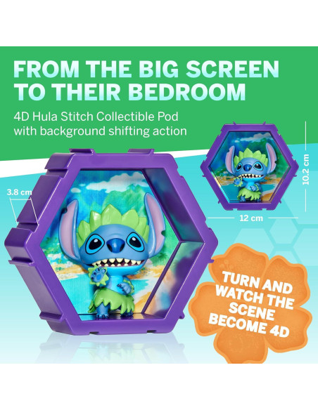 Figura Coleccionable 4D Hula Stitch WOW! - Bobblehead Disney