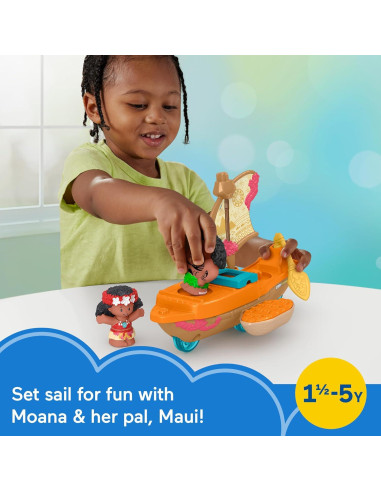 Barco de Juguete Fisher-Price Little People Moana y Maui