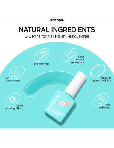 Removedor de Esmalte de Uñas en Gel Morovan - Rápido y Efectivo