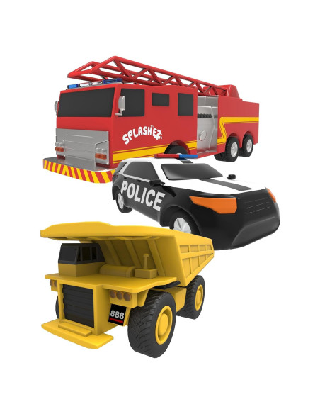 Juguetes de baño SplashEZ para bebés - Set de 3 coches flotantes