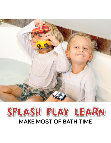 Juguetes de baño SplashEZ para bebés - Set de 3 coches flotantes