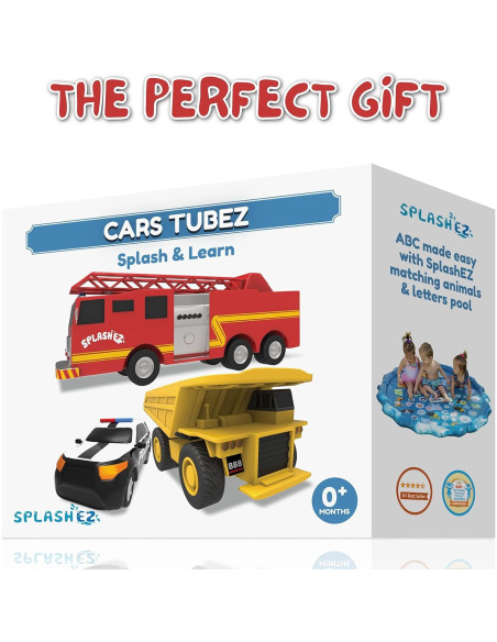 Juguetes de baño SplashEZ para bebés - Set de 3 coches flotantes