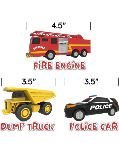 Juguetes de baño SplashEZ para bebés - Set de 3 coches flotantes