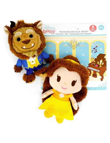 Peluches Disney Baby Cuteeze Belle y Bestia 15 cm - 2 Piezas