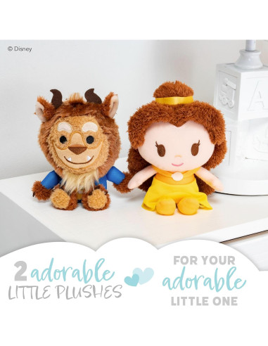 Peluches Disney Baby Cuteeze Belle y Bestia 15 cm - 2 Piezas