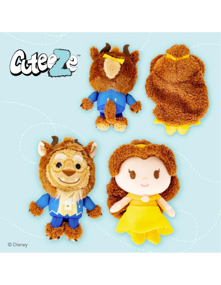 Peluches Disney Baby Cuteeze Belle y Bestia 15 cm - 2 Piezas