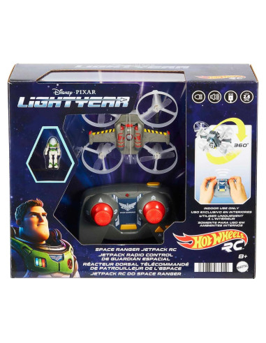 Jetpack R/C Space Ranger Hot Wheels con figura de Buzz 30.48 cm