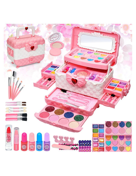 Kit de Maquillaje para Niñas Mrabbitoo 57 Piezas Rosa
