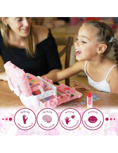 Kit de Maquillaje para Niñas Mrabbitoo 57 Piezas Rosa 2