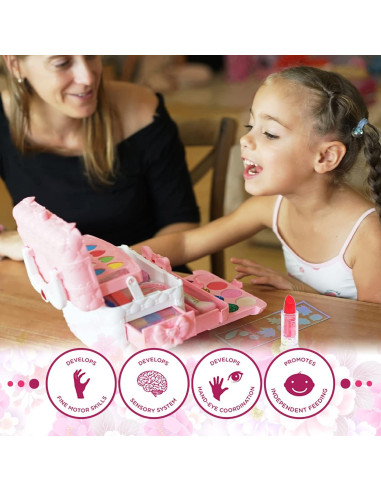 Kit de Maquillaje para Niñas Mrabbitoo 57 Piezas Rosa