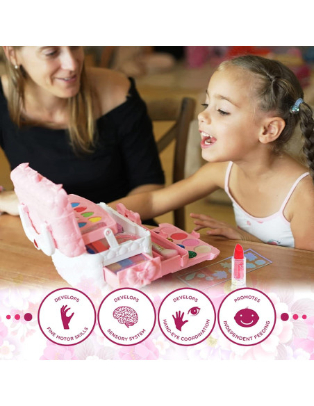 Kit de Maquillaje para Niñas Mrabbitoo 57 Piezas Rosa