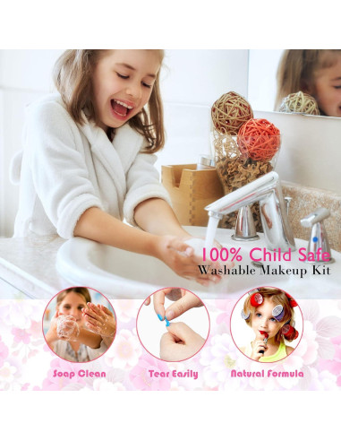 Kit de Maquillaje para Niñas Mrabbitoo 57 Piezas Rosa