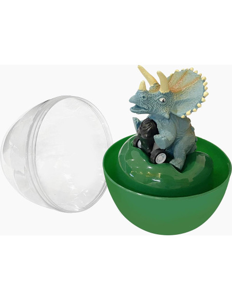 Paquete de 4 Huevos de Dinosaurio Jumbo con Coches Cherislpy