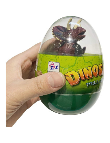 Paquete de 4 Huevos de Dinosaurio Jumbo con Coches Cherislpy