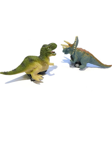 Paquete de 4 Huevos de Dinosaurio Jumbo con Coches Cherislpy