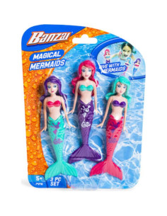 Conjunto de Juguetes de Muñecas Sirenas y Tiburones Banzai 2