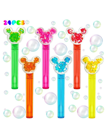 24 Varitas de Burbuja Coloridas ASNUPA para Niños