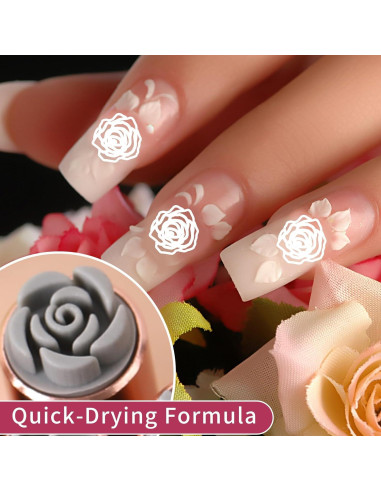 15 Bolígrafos de Estampado Floral METOOLS para Uñas DIY