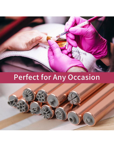 15 Bolígrafos de Estampado Floral METOOLS para Uñas DIY