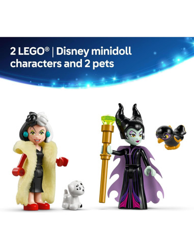LEGO Vestidos de Malefica y Cruella de Vil 43262 - Juguete de Construcción para Niños 9+
