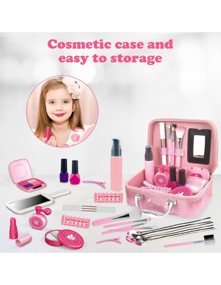 Set de Belleza RedCrab para Niñas - Kit de Maquillaje y Peluquería