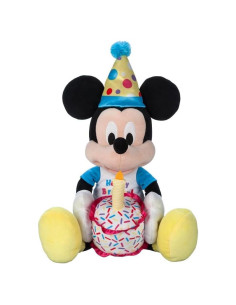 Peluche Mickey Mouse Cumpleaños Disney con Pastel y Sombrero