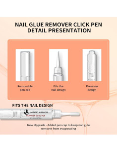 Removedor de Pegamento para Uñas Postizas MAGIC ARMOR 2-Pack 5ml 2