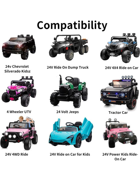 Cargador 24V IBERLS para coches eléctricos niños SUV