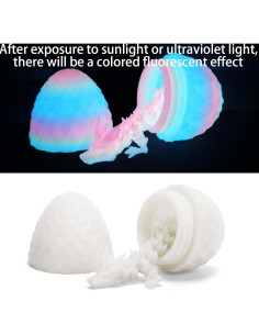 4 Huevos de Dragón Impresos en 3D Ivrmtal Coloridos 2