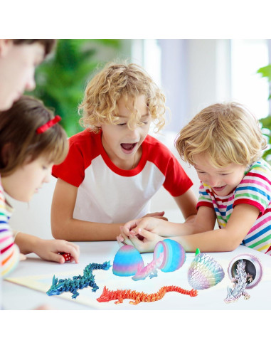 4 Huevos de Dragón Impresos en 3D Ivrmtal Coloridos