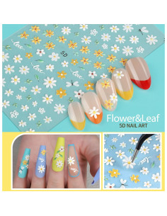 Kit de Pegatinas de Uñas 5D y 3D Teenitor - 12 Hojas 2