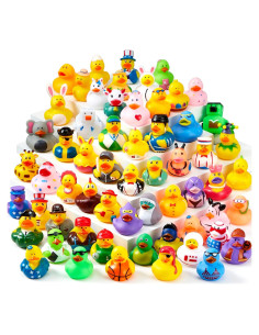 30 Mini Patitos de Goma JOYIN para Juguetes de Baño