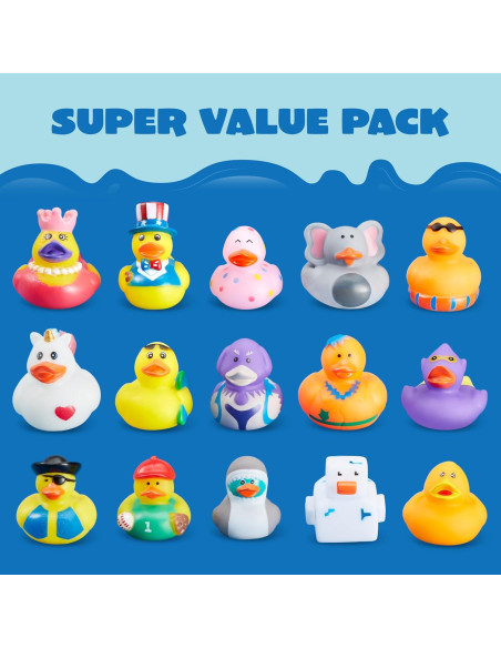 30 Mini Patitos de Goma JOYIN para Juguetes de Baño
