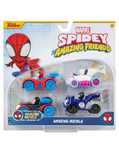Paquete de 4 Vehículos de Metal Fundido Marvel Spidey
