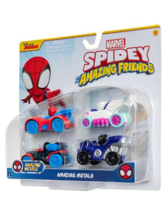 Paquete de 4 Vehículos de Metal Fundido Marvel Spidey 2
