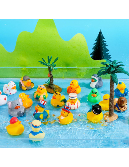 30 Mini Patitos de Goma JOYIN para Juguetes de Baño