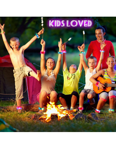 24 Piezas Pulseras LED Brillantes para Fiestas Mikulala