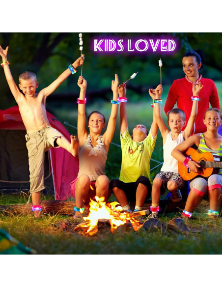 24 Piezas Pulseras LED Brillantes para Fiestas Mikulala