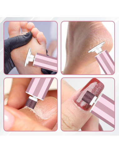 Removedor de Callos Eléctrico Oro Rosa con 9 Velocidades