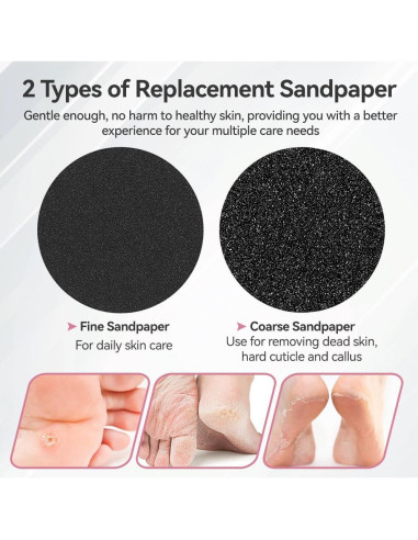 Removedor de Callos Eléctrico Oro Rosa con 9 Velocidades