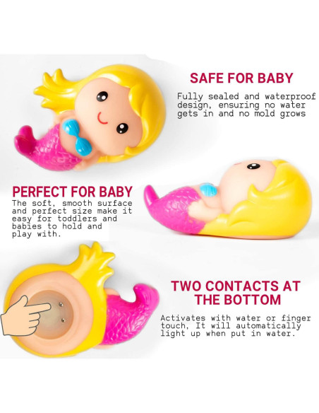 Juguetes de baño iluminados HLXY - 8 animales coloridos