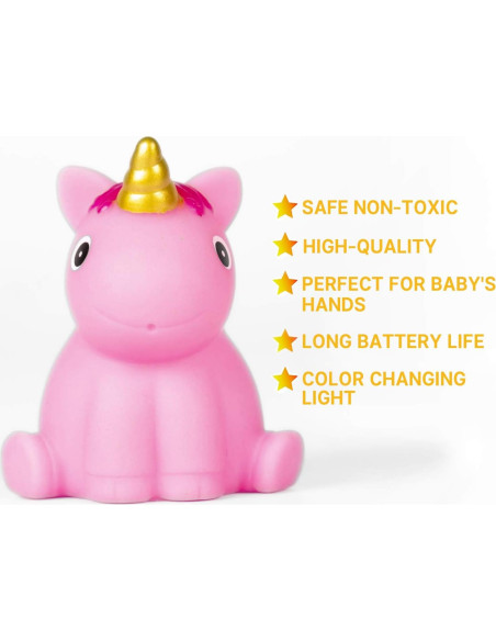 Juguetes de baño iluminados HLXY - 8 animales coloridos