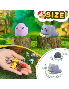 70 Figuras Mini Animales de Resina DWWPOO para Jardín y Manualidades 2