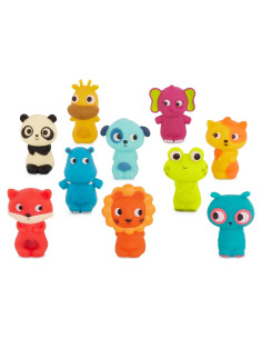Marionetas de Dedo B. toys - 10 Animales Coloridos - 10 Meses+