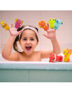 Marionetas de Dedo B. toys - 10 Animales Coloridos - 10 Meses+ 2